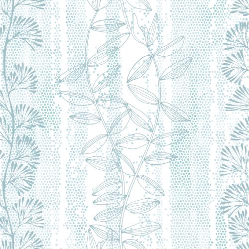 Vector image algae on watercolor mosaic