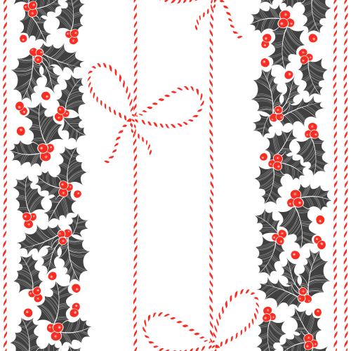 Bow. Vector ostryleaf festive ribbons with bows on white