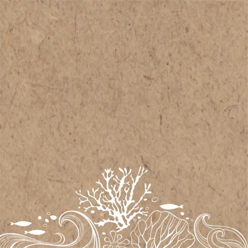Ocean. Vector nautical theme composition and place for text on craft