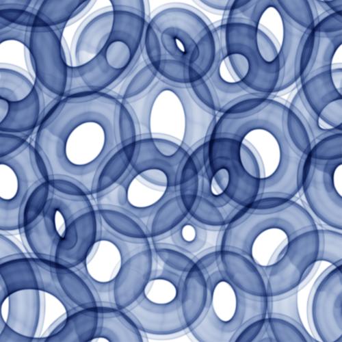 Oval. Vector blue watercolor ovals on white