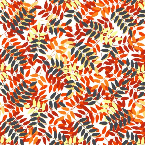 Vector image bright leaves of autumn tones on white