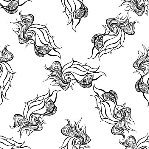 Rooster. Vector decorative rooster heads, outline image on white