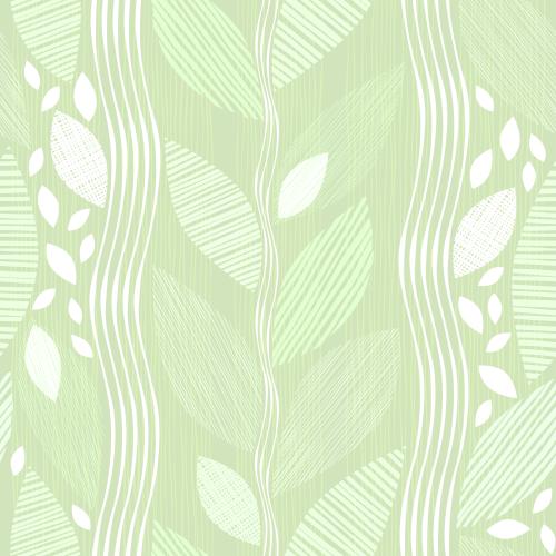 Vector image abstract striped and checkered leaves, vertical wavy stripes on green