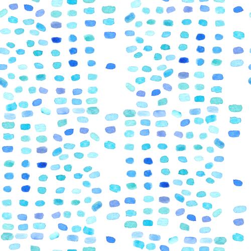 Raster image watercolor spots of blue and turquoise shades on white