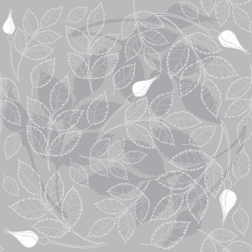 Rose. Vector rose branches with buds and leaves, contours and silhouettes