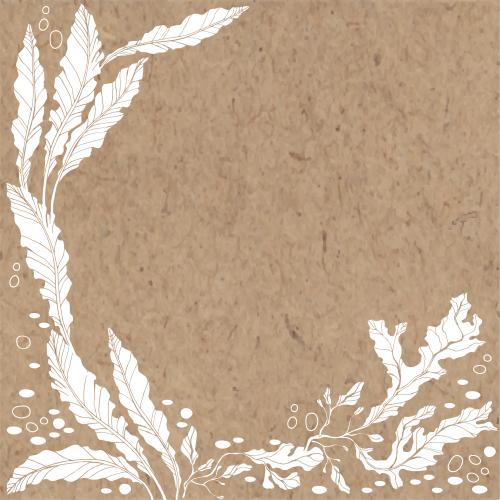 Vector image seaweed craft text area