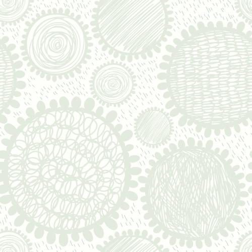 Vector image abstract doodle flowers on white