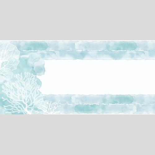 Vector image corals, watercolor fragments on white