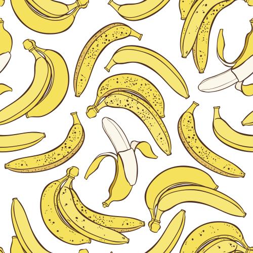 Banana. Vector bananas on white