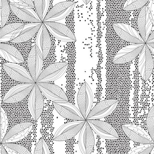 Illustration decorative lace flowers on a mosaic