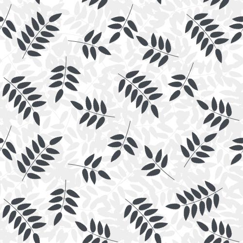 Vector image leaves gray and black silhouettes on white