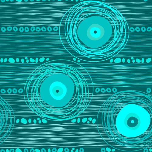 Vector image abstract circles, smooth decorative elements, horizontal stripes in turquoise tones