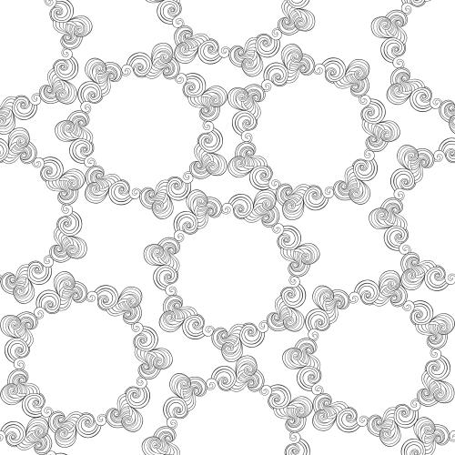 Vector image waves in circles on white