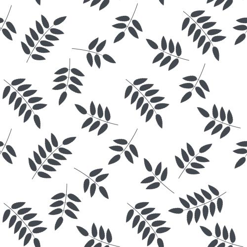 Illustration silhouettes of leaves on white