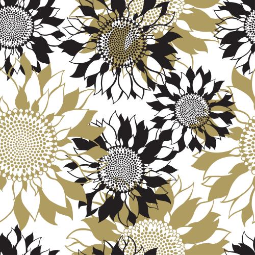 Sunflower. Vector sunflowers on white