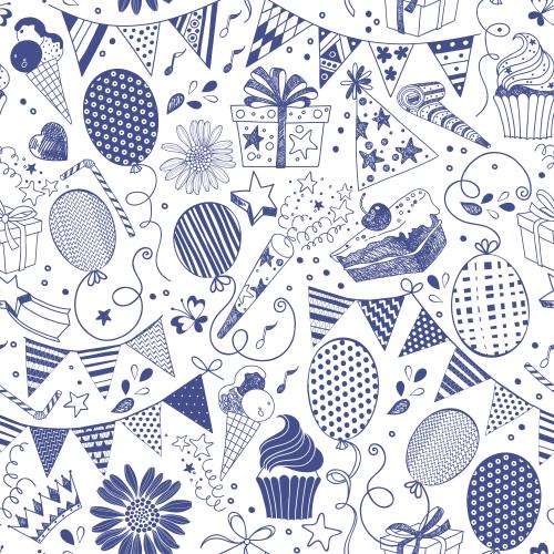 Balloon. Vector symbols and elements of the holiday on white
