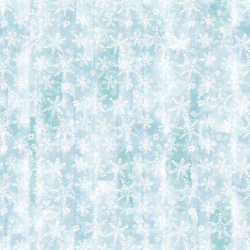 Illustration snowflakes on blue watercolor