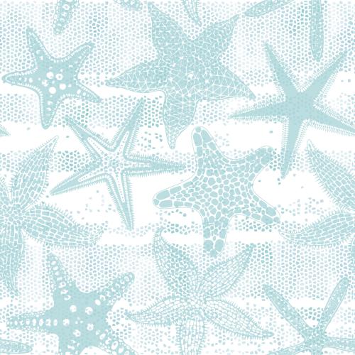 Illustration sea stars on watercolor mosaic