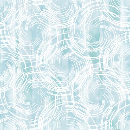 Vector image abstract geometric, decorative circles on blue watercolor
