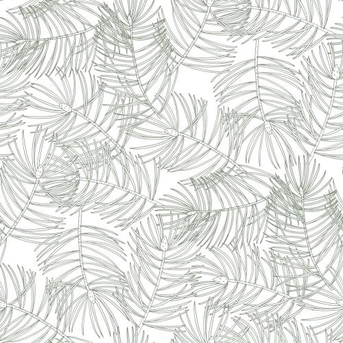 Pine. Vector coniferous branches on white