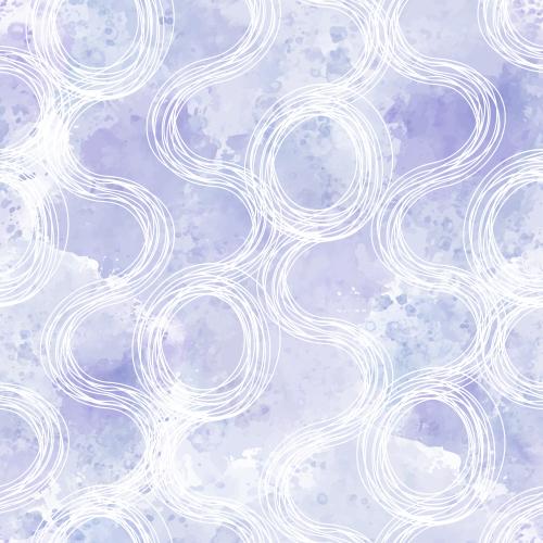 Oval. Vector abstract wavy lines and ovals on purple watercolor