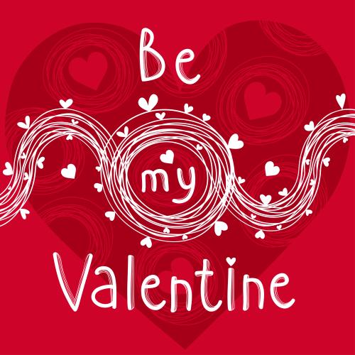 Stripe. Vector be my valentine decorative stripe hearts on red