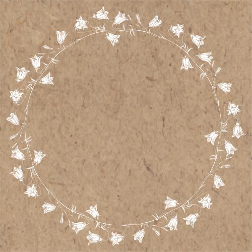 Illustration round wreath frame of bells on craft