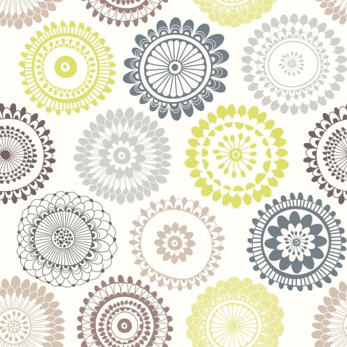 Vector image fairy-tale flowers on white