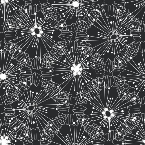 Vector image abstract geometric with white contours on black