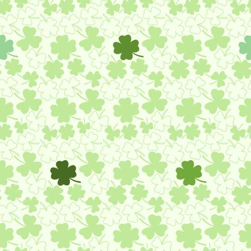 Grass. Vector clover, contours and silhouettes on light