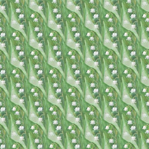 Raster image watercolor lilies on green