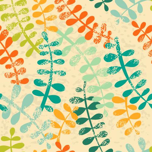 Vector image bright abstract leaves with texture on light