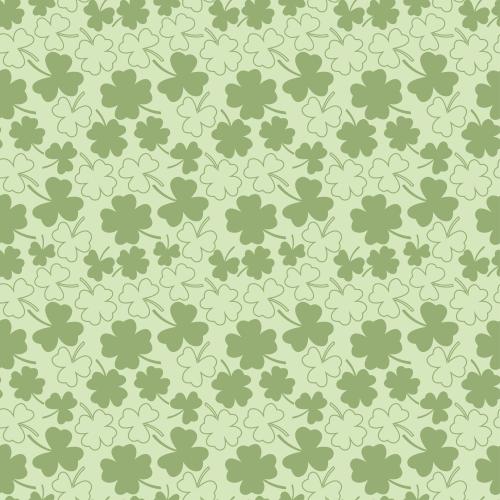 Grass. Vector clover leaves on green