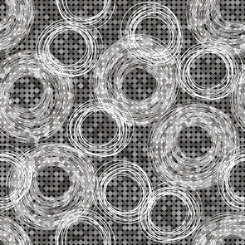 Pea. Vector arbitrary circles of lines on a monochrome checkered field