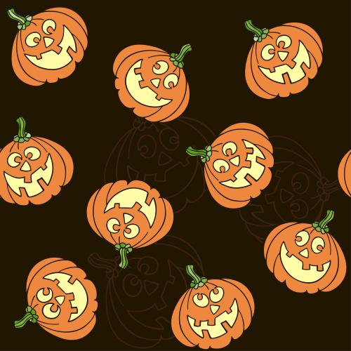 Halloween. Vector halloween, smiling pumpkin lanterns