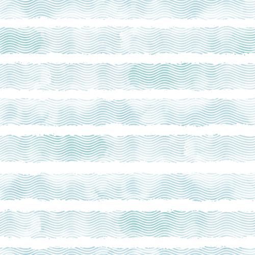 Illustration horizontal blue watercolor stripes and waves on white