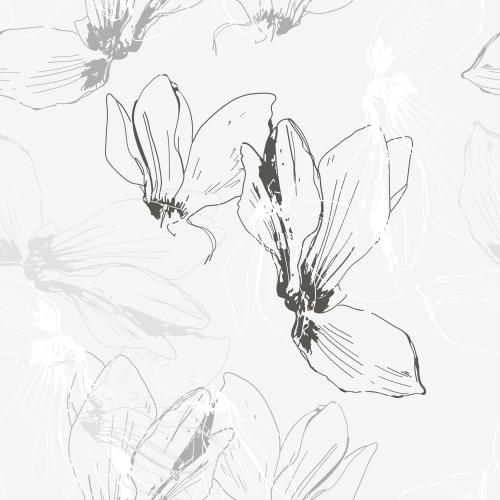 Vector image cyclamen flowers on light gray