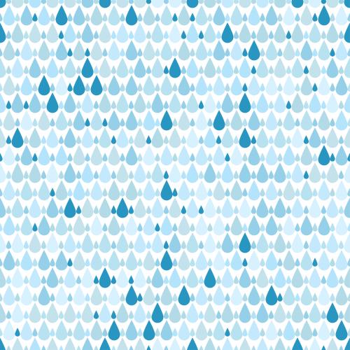 Autumn. Vector big and small raindrops, blue on white