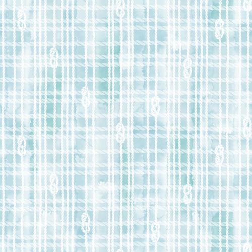 Vector image intersecting ropes, ropes with nautical knots on blue watercolor