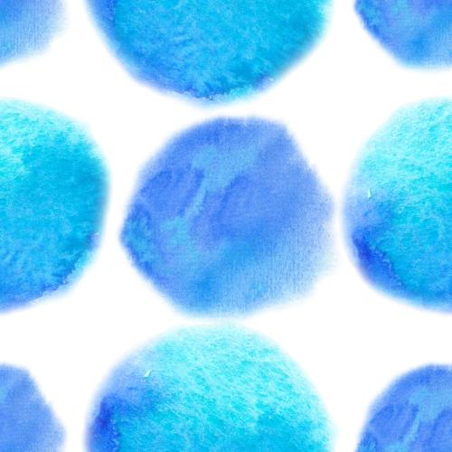 Raster image watercolor blue-green circles on white