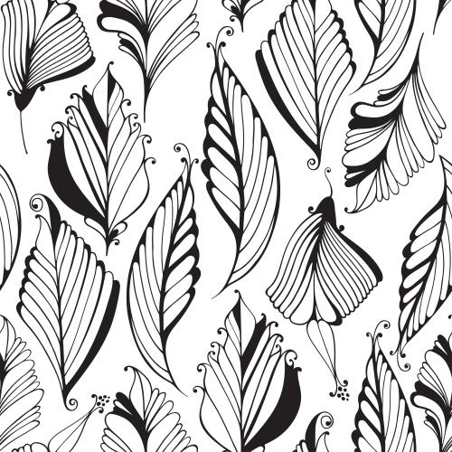 Vector image fantasy leaves on white