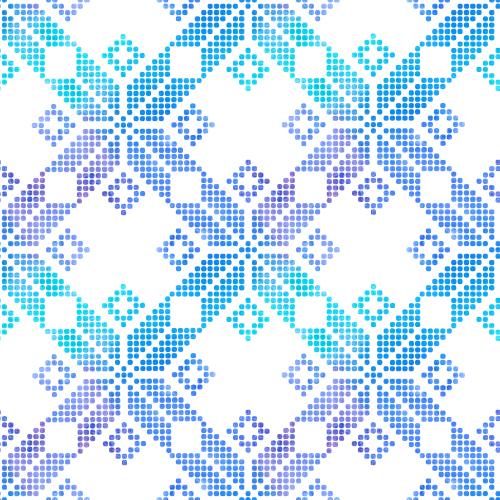 Raster image watercolor stars-snowflakes on white