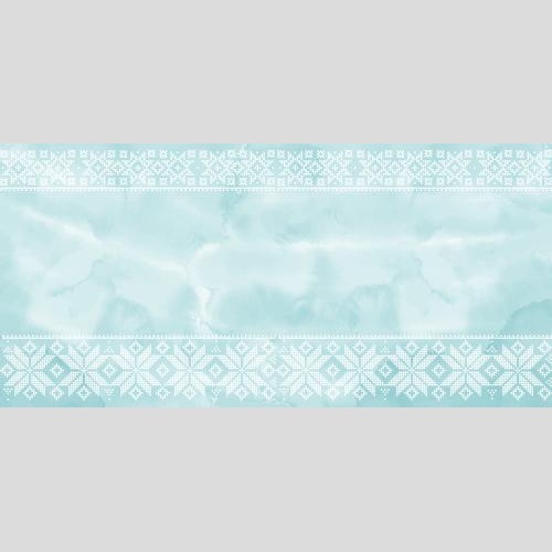 Vector image white stars-snowflakes from dots space for text on blue watercolor