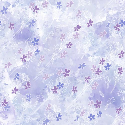 Lavender. Vector lavender on purple watercolor