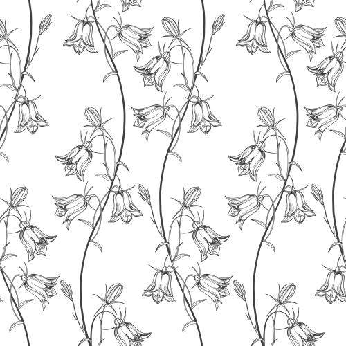 Vector image bells, wavy vertical lines on white
