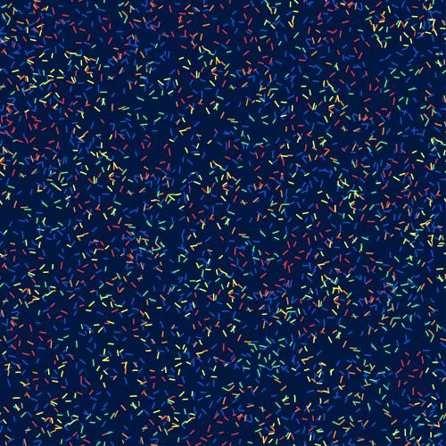 New year. Vector multicolored confetti on blue