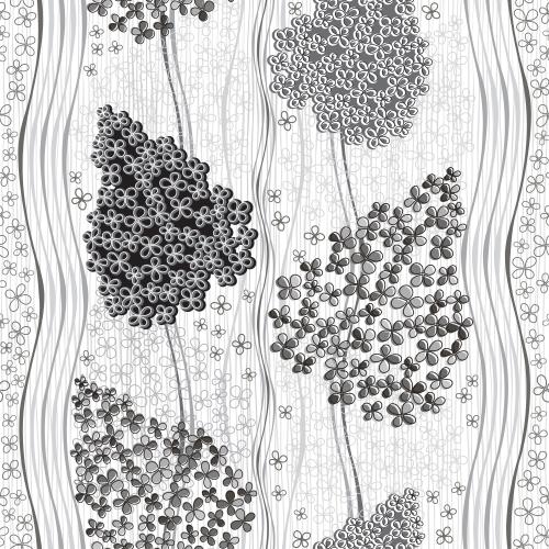 Lilac. Vector lilac flowers wavy vertical lines on light