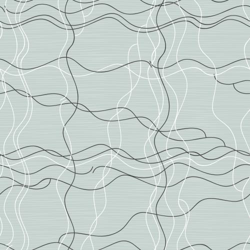 Striped. Vector black and white intersecting wavy lines on gray striped