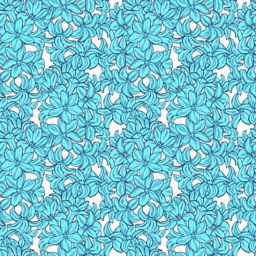Hyacinth. Vector azure hyacinth flowers on white