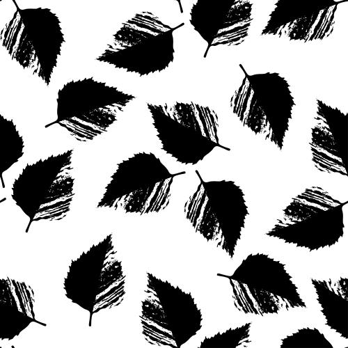 Birch. Vector decorative birch leaves on white